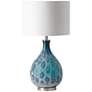 Crestview Collection Pearson 29" Blue Reactive Glass Table Lamp