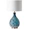 Crestview Collection Pearson Blue Reactive Glass Table Lamp