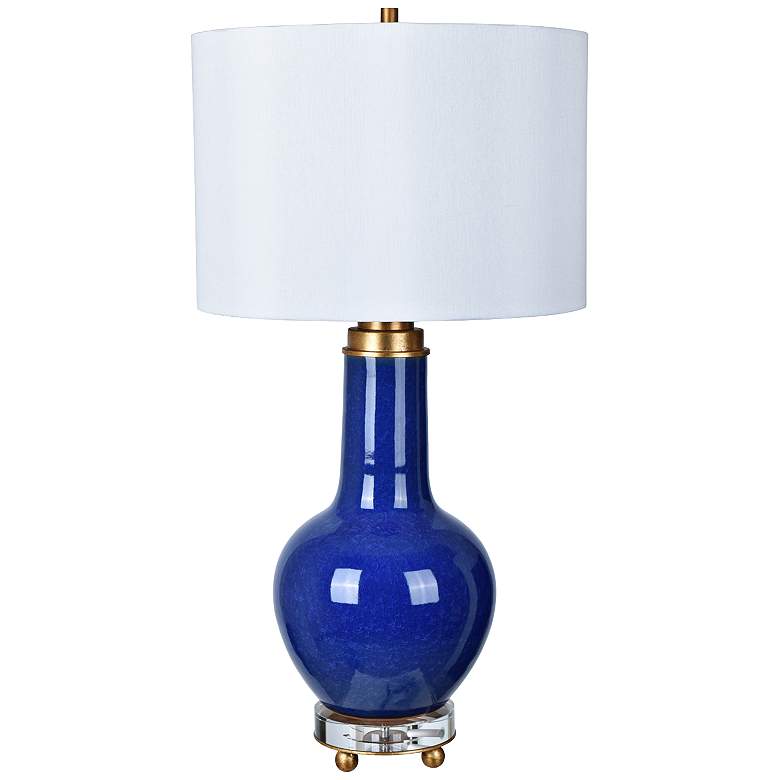 Crestview Collection Penta Royal Blue and Gold Table Lamp - #9Y398 ...