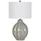 Crestview Collection Perry 28" High Gray Ceramic Fluted Urn Table Lamp
