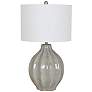 Crestview Collection Perry Gray Ceramic Fluted Urn Table Lamp
