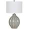 Crestview Collection Perry Gray Ceramic Fluted Urn Table Lamp