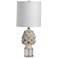 Crestview Collection Pineapple Cream and Blue Ceramic Table Lamp