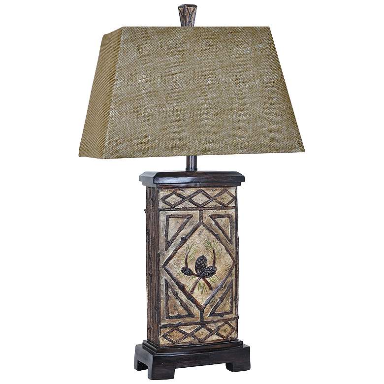 Image 1 Crestview Collection Pinecone Lodge Rustic Branch Table Lamp