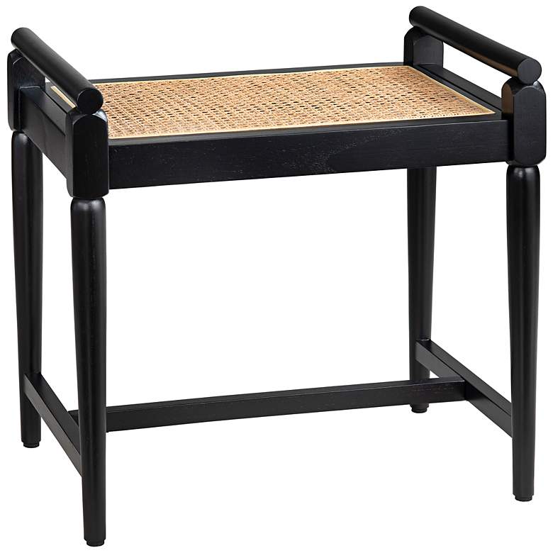 Image 1 Crestview Collection Port Royal 21 3/4"W Black Accent Bench