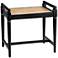 Crestview Collection Port Royal 21 3/4"W Black Accent Bench