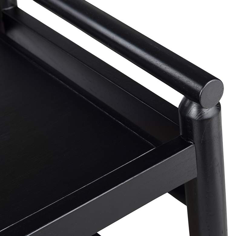 Image 3 Crestview Collection Port Royal 58" Wide Black Wood Bench more views