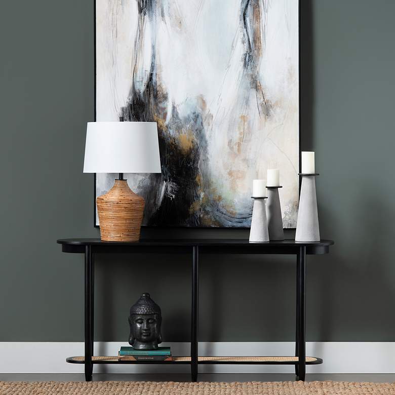 Image 4 Crestview Collection Port Royal 64" Wide Black Console Table more views