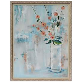 Image1 of Crestview Collection Pretty In Pink Hand Painted Framed Canvas
