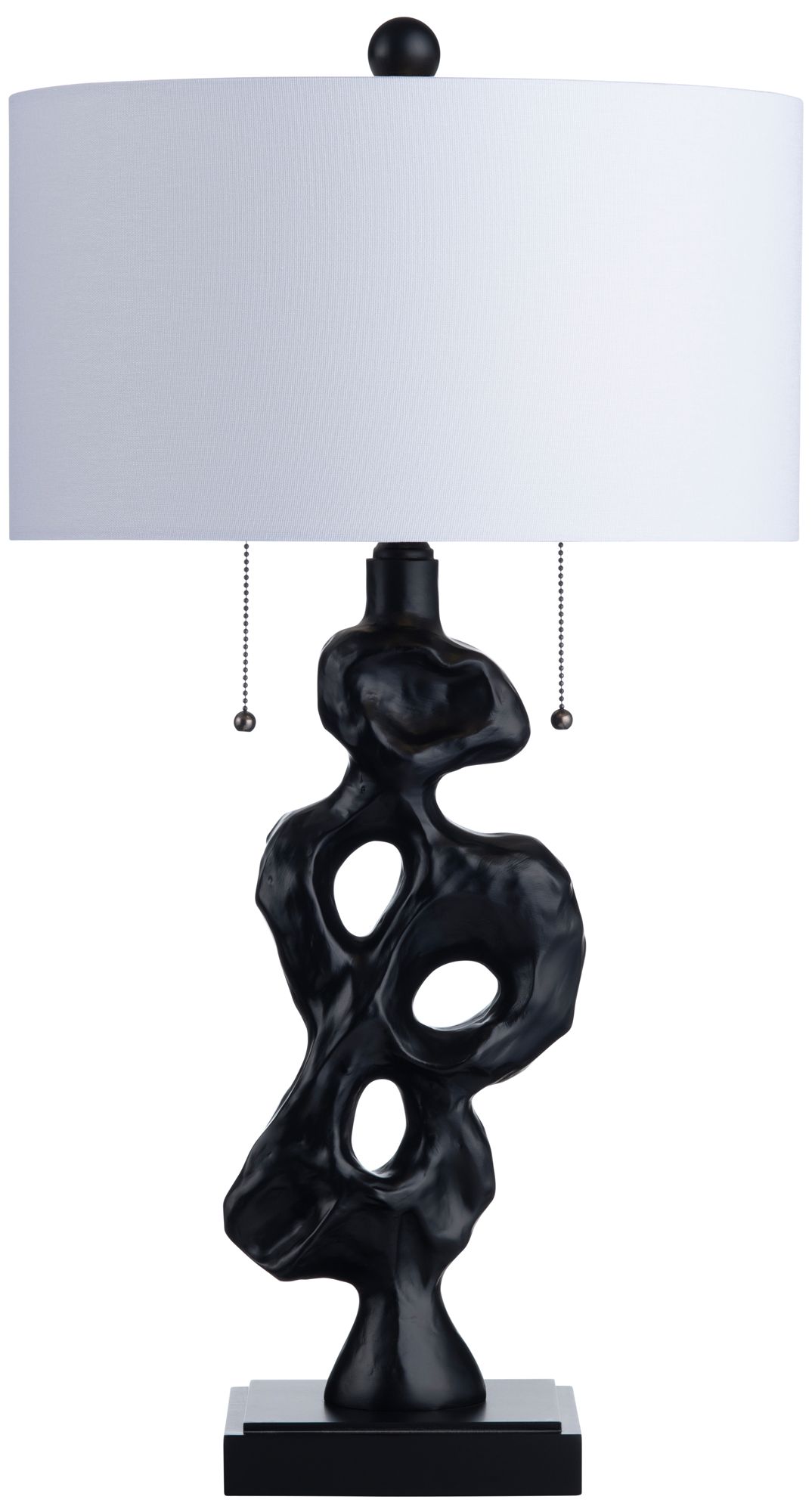 Image Crestview Collection Pryor Sculpture Twin Pulls Resin Table Lamp