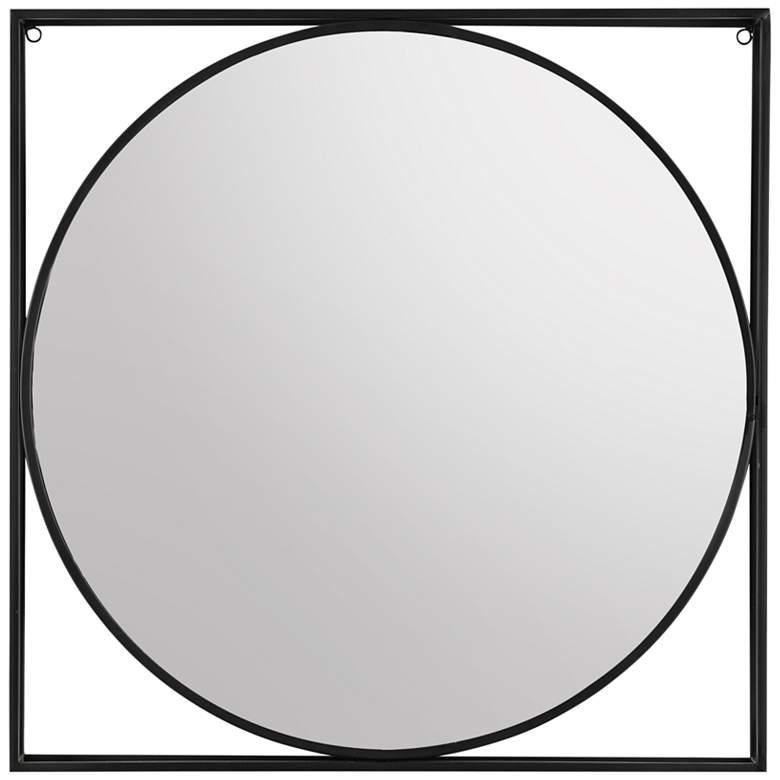 Image 1 Crestview Collection Quincy Black 30" Square Wall Mirror