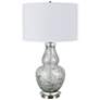 Crestview Collection Quinn White and Gray Glass Double Gourd Table Lamp