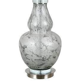 Image5 of Crestview Collection Quinn White and Gray Glass Double Gourd Table Lamp more views