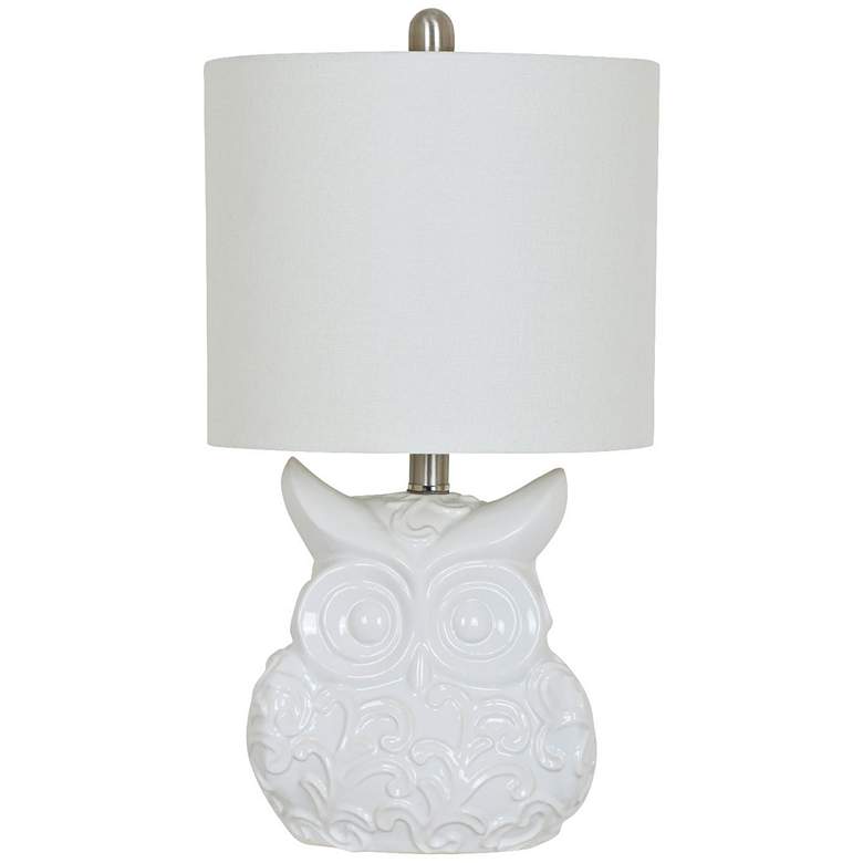 Image 1 Crestview Collection Raleigh White Ceramic Table Lamp