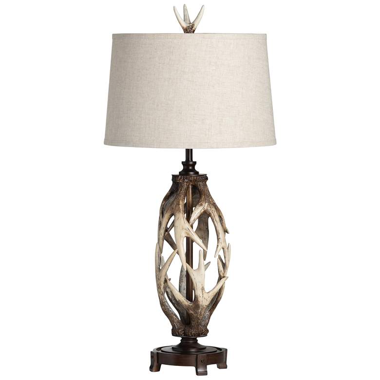 Image 2 Crestview Collection Ramsey 38" High Faux Antler Rustic Table Lamp