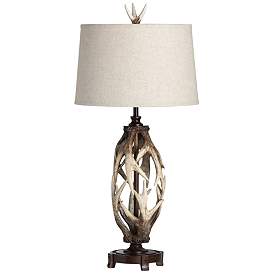 Image1 of Crestview Collection Ramsey Antler Resin Table Lamp