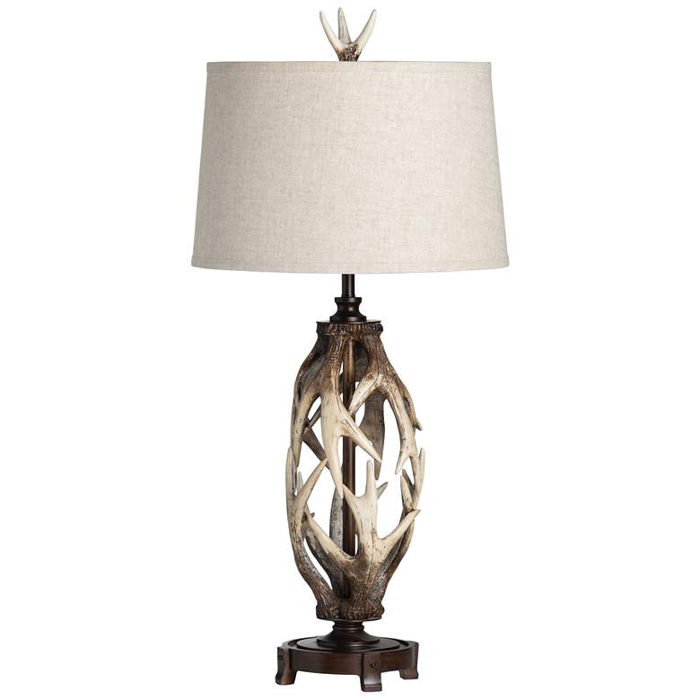 Image 1 Crestview Collection Ramsey Antler Resin Table Lamp