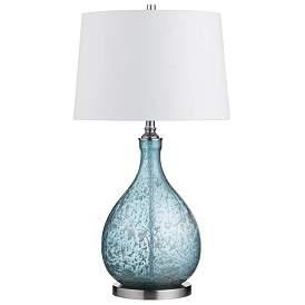 Image1 of Crestview Collection Rayne Blue Tears Glass Table Lamp