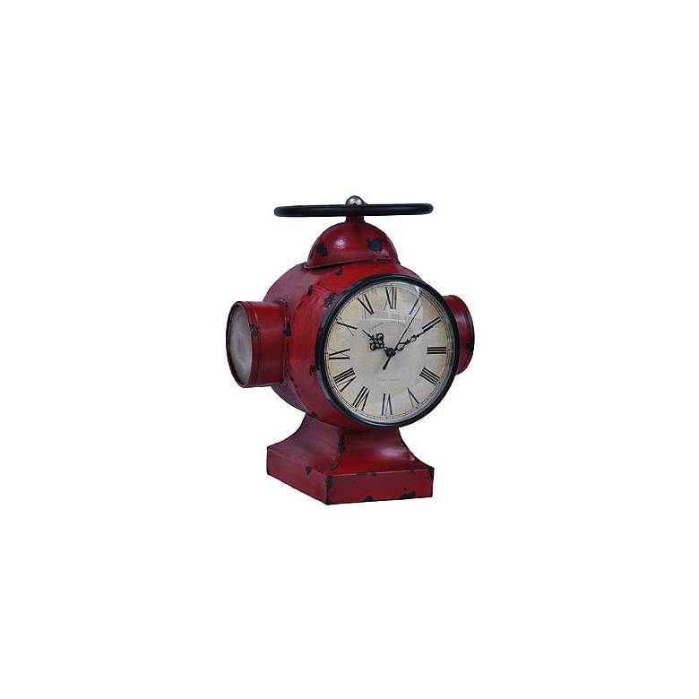 Image 1 Crestview Collection Red 12 1/2 inch High Valve Clock 1