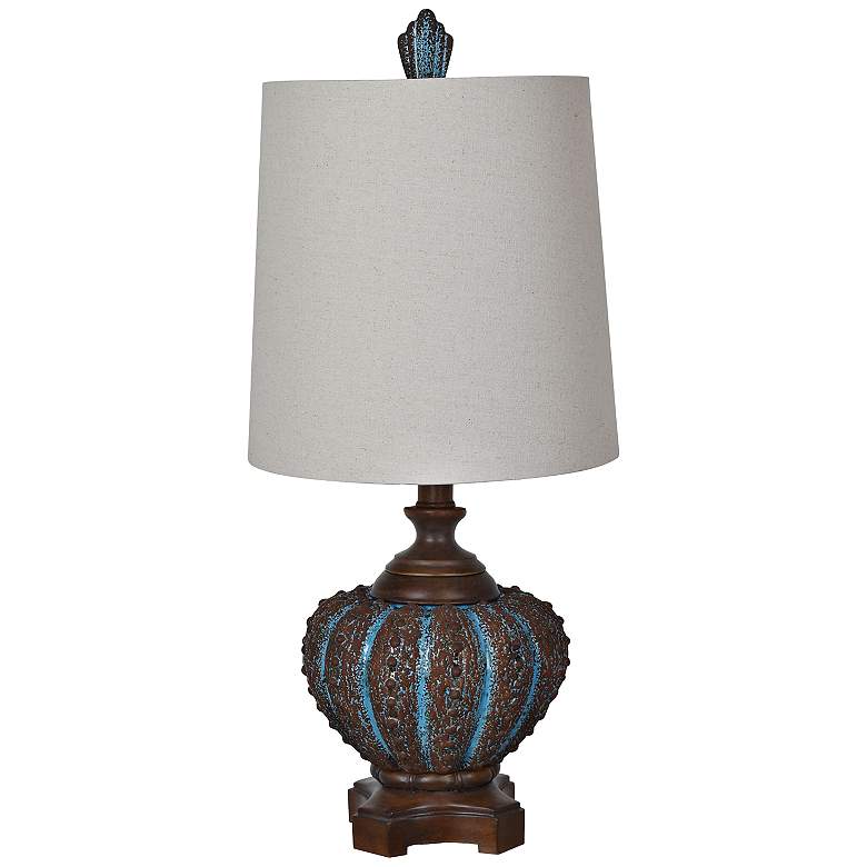 Image 1 Crestview Collection Reer Shell Blue Coastal Table Lamp