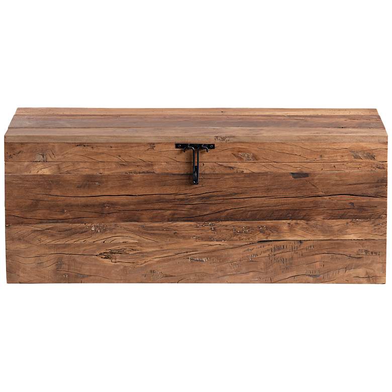 Image 1 Crestview Collection Remington 39" Wide Brown Storage Trunk