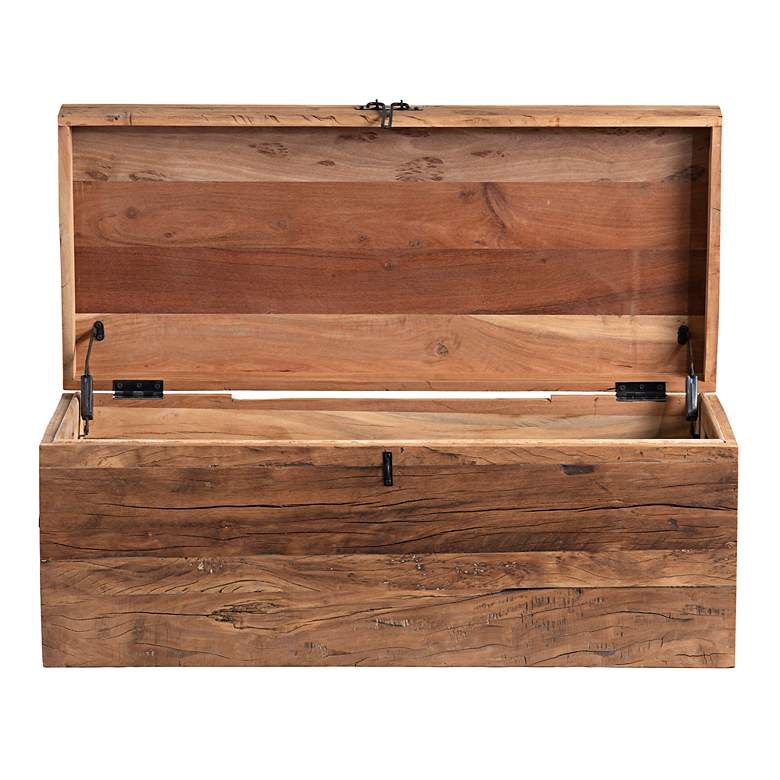 Image 4 Crestview Collection Remington 39" Wide Brown Storage Trunk more views