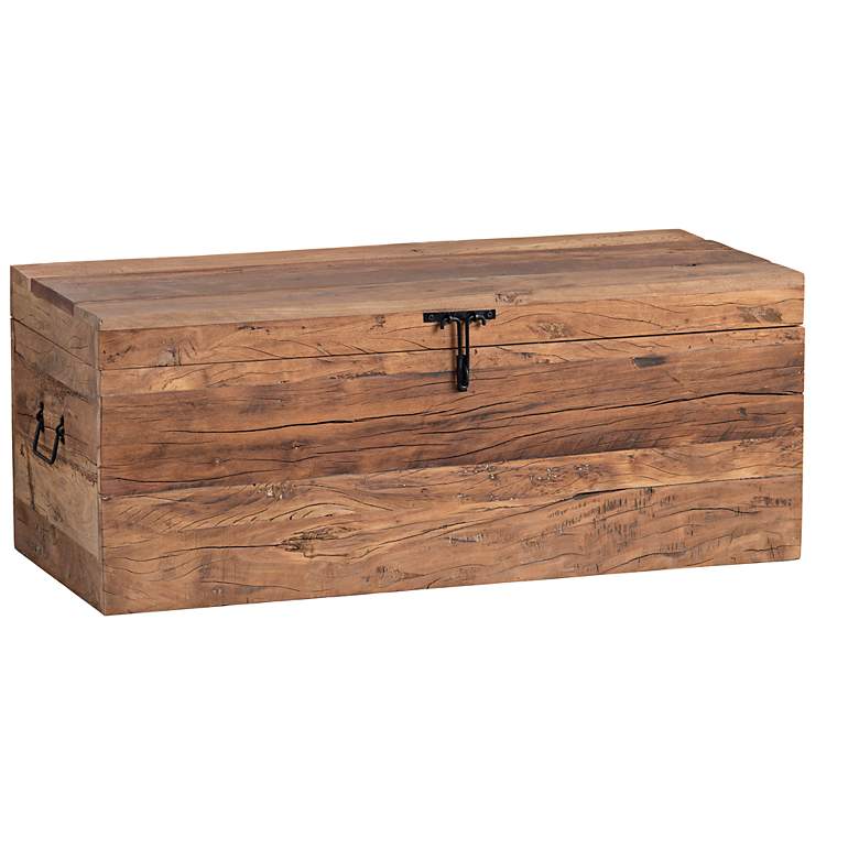 Image 5 Crestview Collection Remington 39" Wide Brown Storage Trunk more views