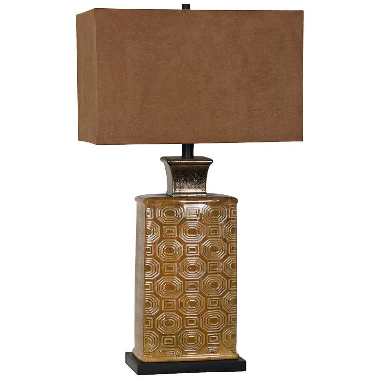 Image 1 Crestview Collection Reserve Caramel Ceramic Table Lamp