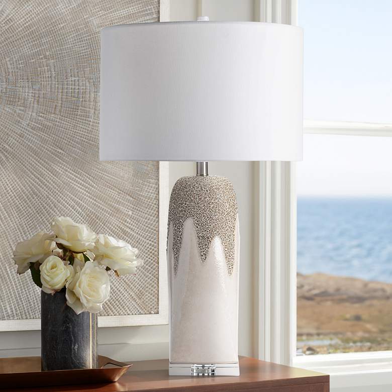 Image 1 Crestview Collection Rhiannon Cream Ceramic Table Lamp