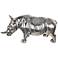 Crestview Collection Rhino 13 1/2" High Silver Figurine