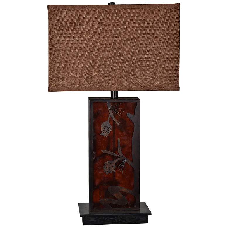 Image 1 Crestview Collection Rhodes Amber Night Light Table Lamp