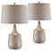 Crestview Collection Rhys Textured Stone Table Lamp Set of 2