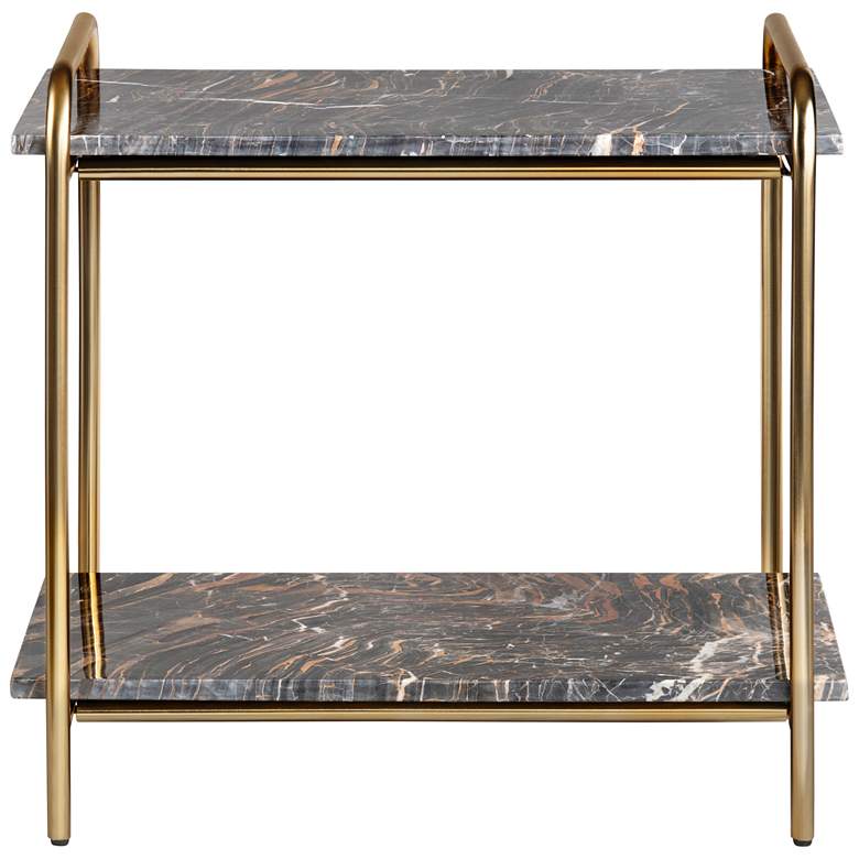 Image 1 Crestview Collection Richland 2 Tier Marble Accent Table