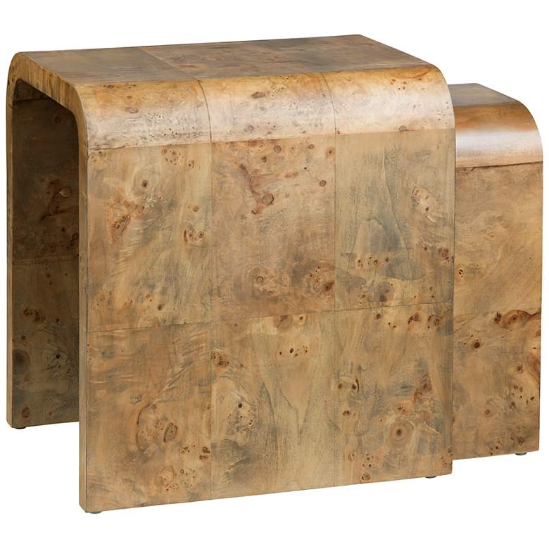 Image 1 Crestview Collection Richmond Mappa Burl Nested Tables