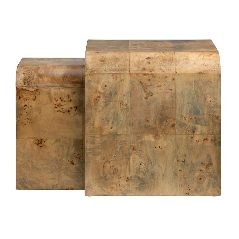 Image 2 Crestview Collection Richmond Mappa Burl Nested Tables more views