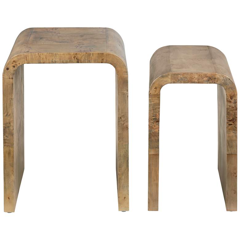 Image 4 Crestview Collection Richmond Mappa Burl Nested Tables more views