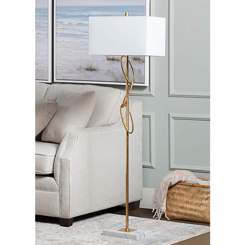 Image 1 Crestview Collection Ringo Gold Floor Lamp