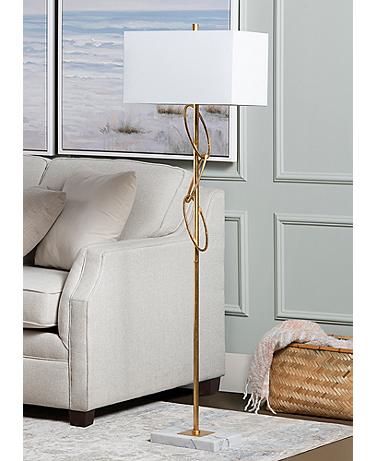 Crestview Collection Ringo Gold Floor Lamp