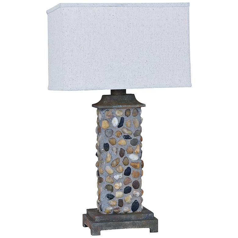 Image 1 Crestview Collection River Rock Outdoor Table Lamp