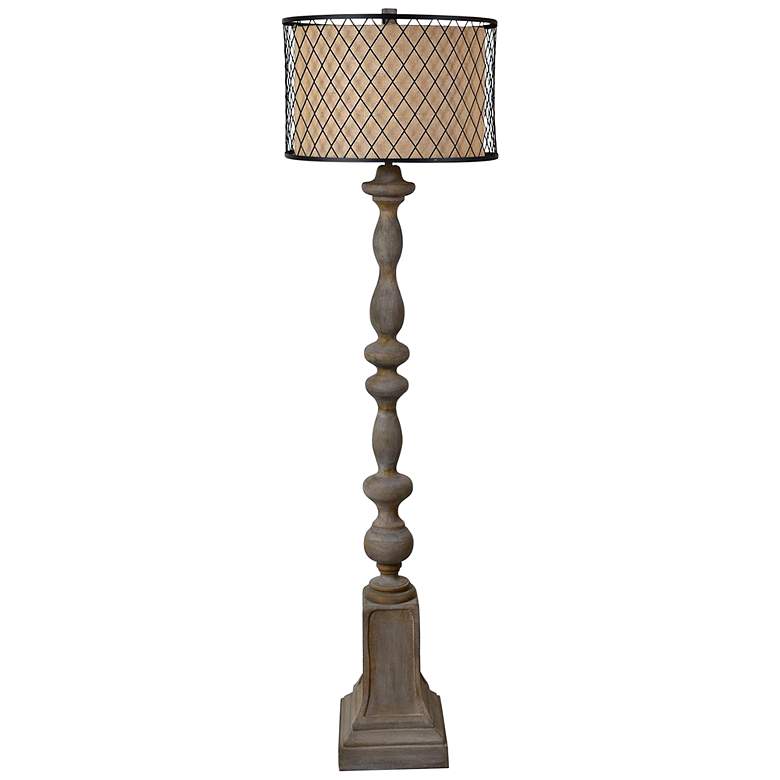 Image 1 Crestview Collection Rivoire Antiqued Graywash Floor Lamp
