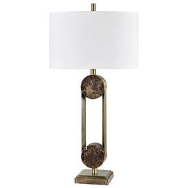 Image1 of Crestview Collection Roark 33.25" Modern Marble and Metal Table Lamp