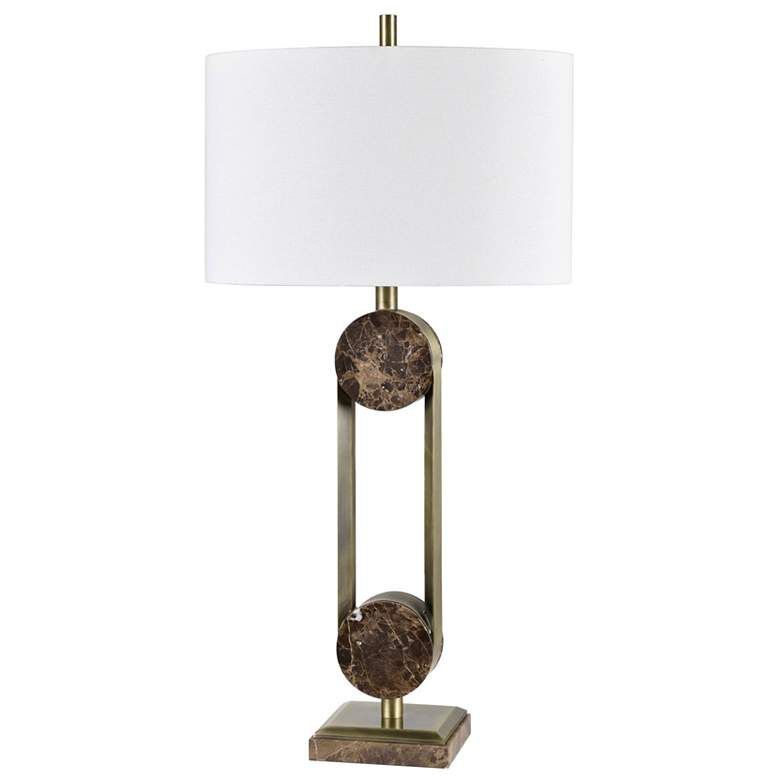 Image 1 Crestview Collection Roark 33.25 inch Modern Marble and Metal Table Lamp