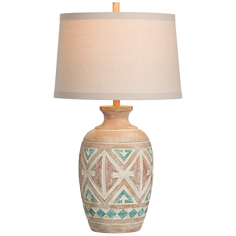 Image 5 Crestview Collection Sante Fe Beige Cast Resin Table Lamp more views