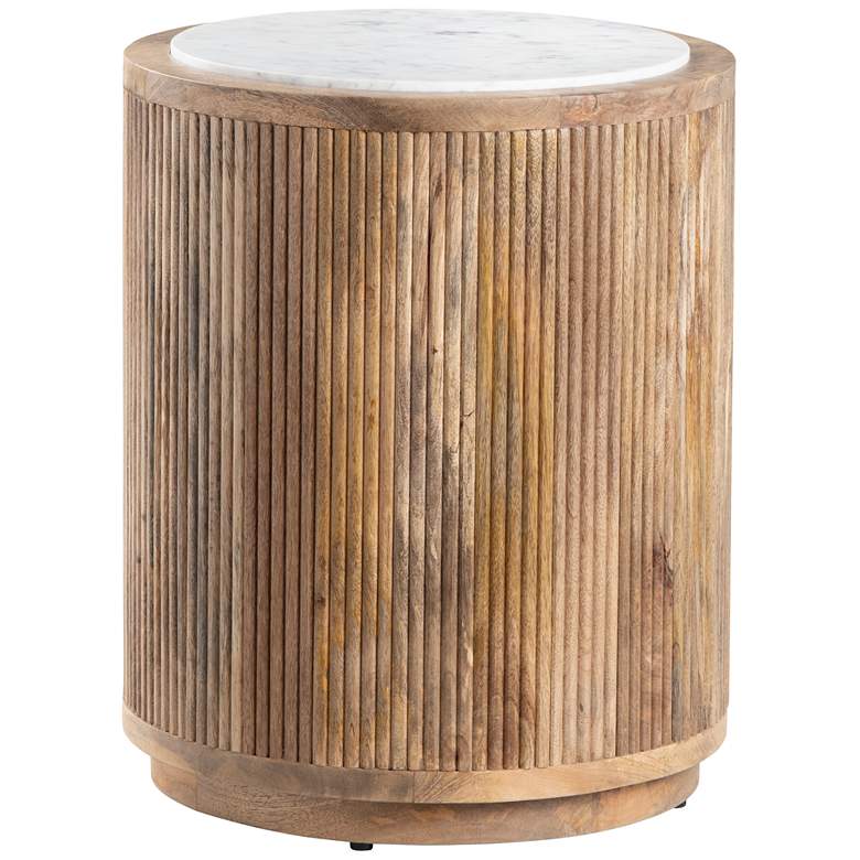 Image 1 Crestview Collection Santorini Marble and Wood End Table