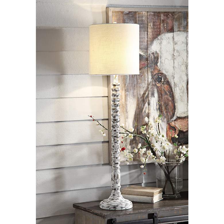 Image 1 Crestview Collection Sarah White Wash Table Lamp