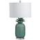 Crestview Collection Savoy Pineapple Matte Aqua Ceramic Table Lamp