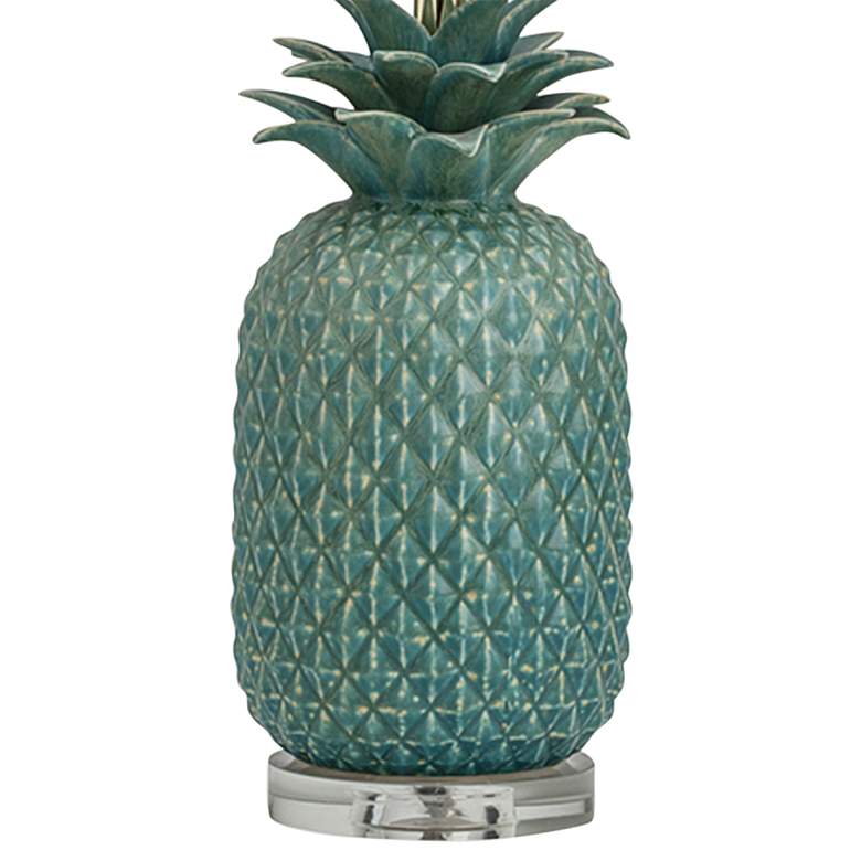 Crestview Collection Savoy Pineapple Matte Aqua Ceramic Table Lamp more views