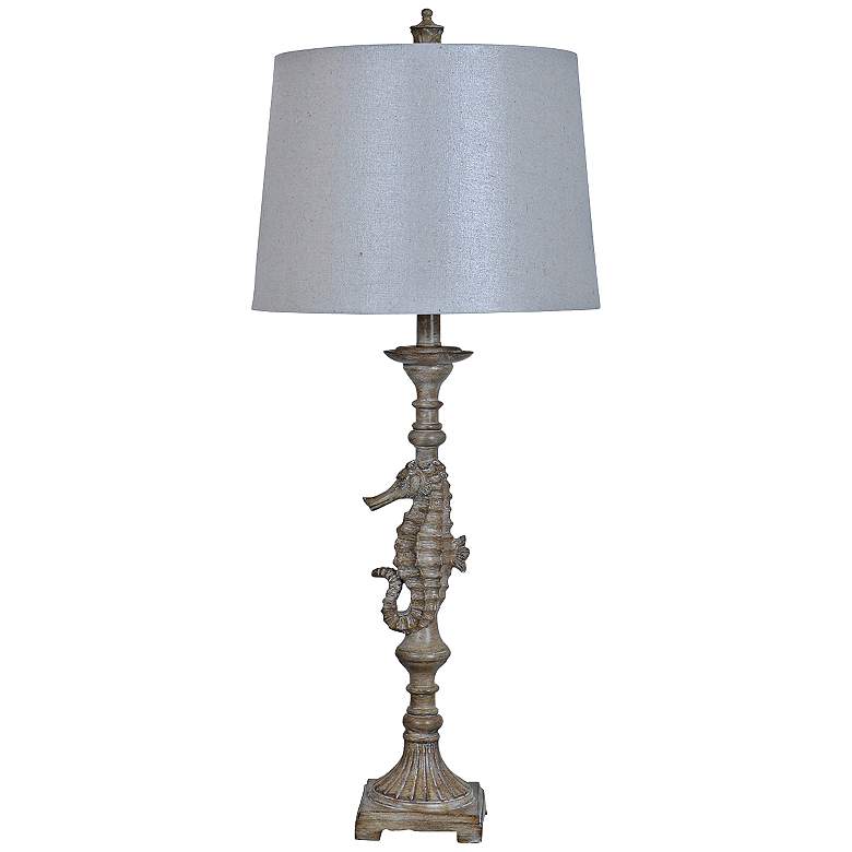Image 1 Crestview Collection Seahorse Blond Wood Table Lamp