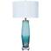 Crestview Collection Seaside 33" Frosted Blue Glass Table Lamp