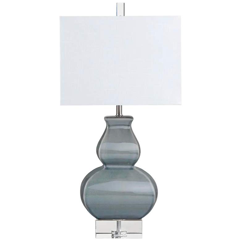 Image 1 Crestview Collection Serafina Gray Ceramic Gourd Table Lamp